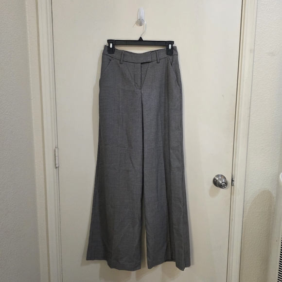 NWT Express Editor Mid Rise Houndstooth Wide Leg Pant - Picture 2 of 9